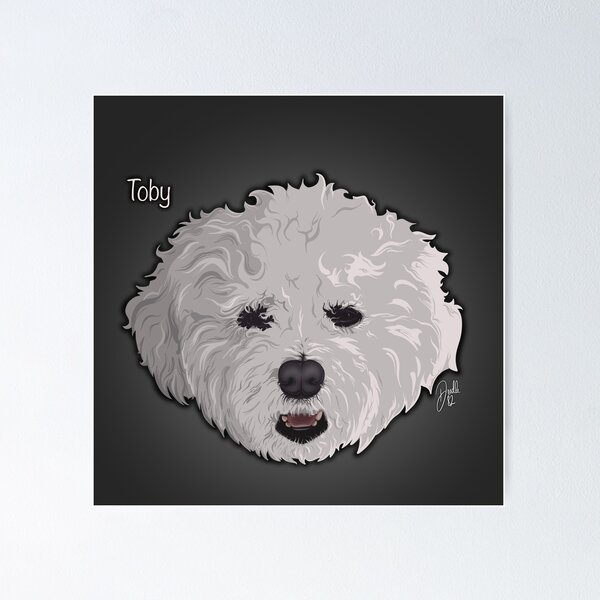 Item preview, Toby - Bichon Frise designed and sold by doodleeightytwo.