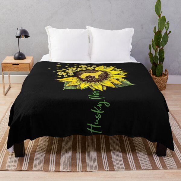 Aperçu de l'œuvre Womens Husky Mom Sunflower Siberian Husky Lover Gifts Dog Mom Mama créée et vendue par Evrard123123.