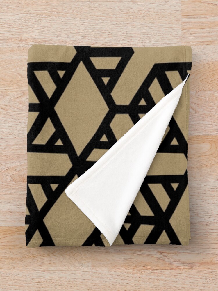 Thumbnail 3 von 6, Fleecedecke, Black and Brown Shape Tile Pattern 2 Pairs DV 2022 Popular Colour There's No Place Like Home 0318 designt und verkauft von ColorOfTheYears.