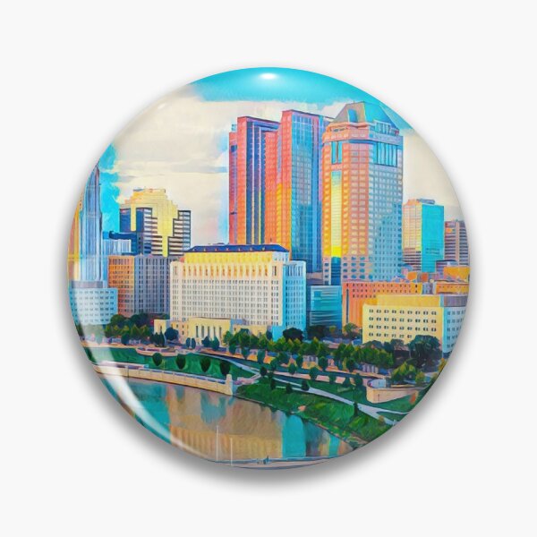 Item preview, Columbus Skyline, Ohio designed and sold by Sofia-Draws.