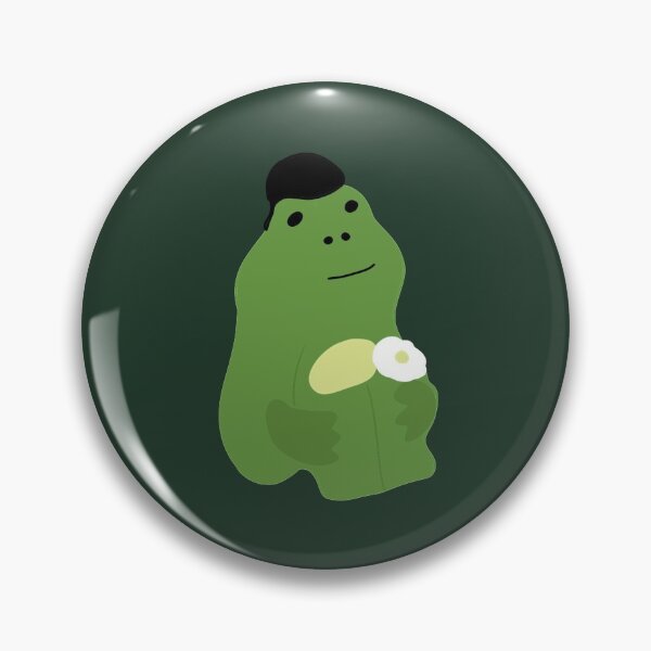 Item preview, Quiff avocado frog is holding a flower designed and sold by Bella510.