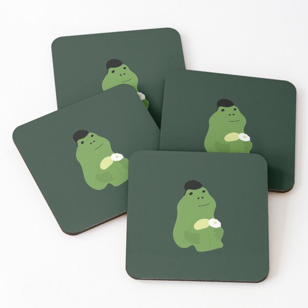 Item preview, Quiff avocado frog is holding a flower designed and sold by Bella510.