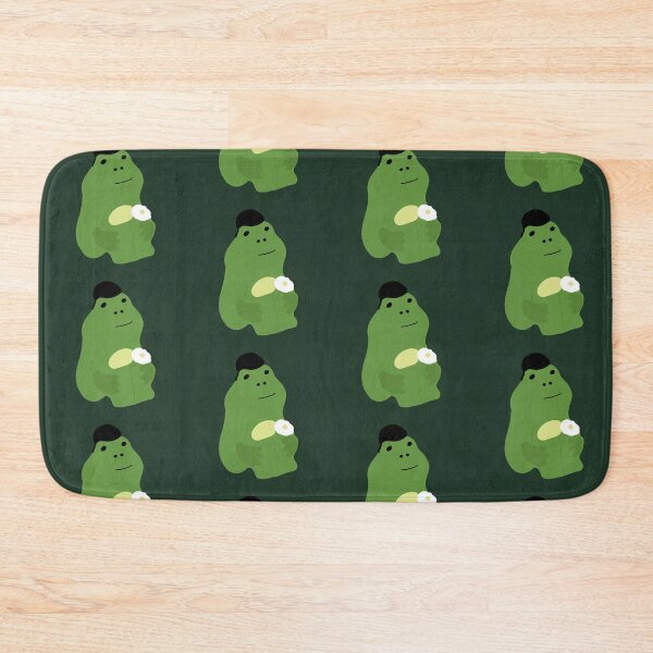 Item preview, Quiff avocado frog is holding a flower designed and sold by Bella510.