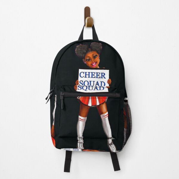 Item preview, Inspirational motivational affirmation Cheer Squad - anime girl cheerleader with Afro hair in puffs, brown eyes and dark brown skin side profile. Hair love ! designed and sold by Artonmytee.