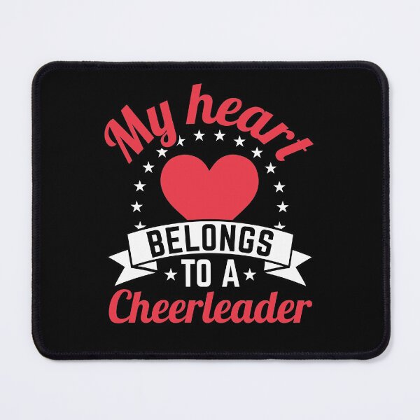 Item preview, My Heart Belongs To A Cheerleader Quote Cheerleader Boyfriend Or Mom designed and sold by jaygo.