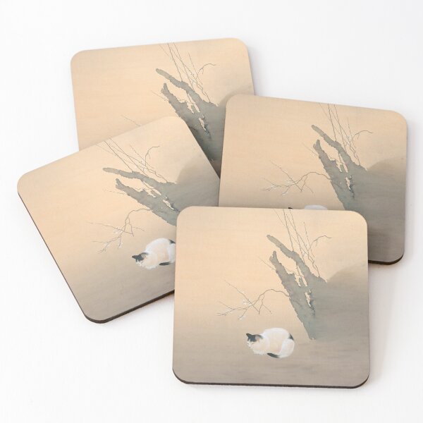 Item preview, Cat sleeping near a cherry blossom tree - shunso japanese artist designed and sold by Byfab.