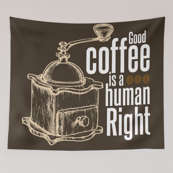 Item preview, A good coffee is a human right. designed and sold by Polyxz.