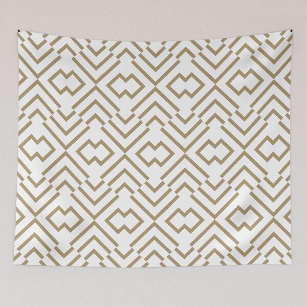 Item preview, Brown and White Art Deco Shape Pattern Pairs DV 2022 Popular Colour There's No Place Like Home 0318 designed and sold by ColorOfTheYears.