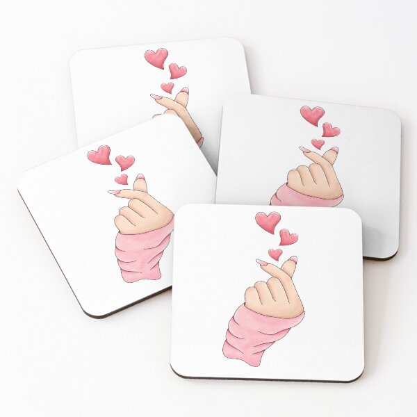 Item preview, Cute Korean Finger Heart Hand I Love You Sign for Valentines, Birthdays, Christmas designed and sold by InkItStudio.