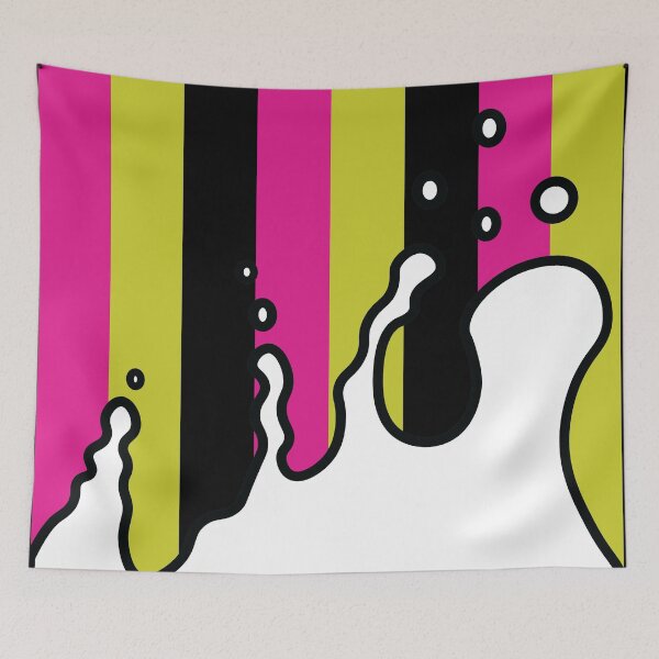 Item preview, Splatter | Stripes | Pink Green | White | Black designed and sold by Wintre2.