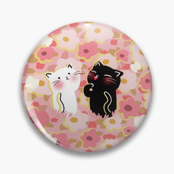 Item preview, Pink flowers cat designed and sold by BlackCatArtKR.