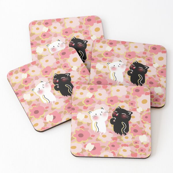 Item preview, Pink flowers cat designed and sold by BlackCatArtKR.