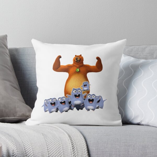 grizzlis et lemmings Coussin
