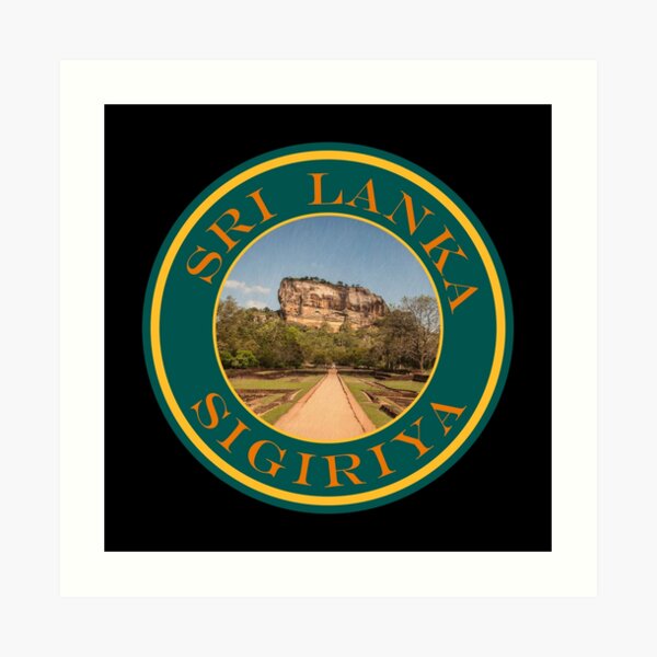 "Sri Lanka Sigiriya Lion Rock Passport Stamps Collection" Art Print