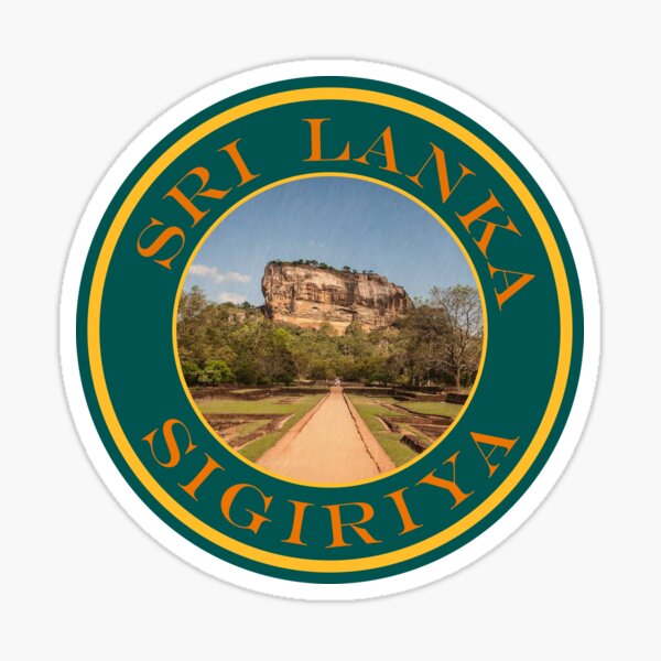 "Sri Lanka Sigiriya Lion Rock Passport Stamps Collection" Sticker by