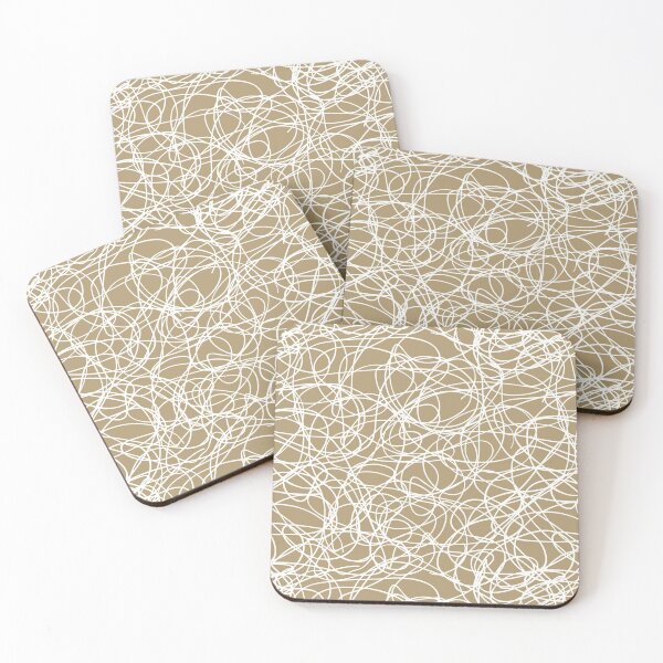 Item preview, Brown and White Scribble Mosaic Pattern Pairs DV 2022 Popular Colour There's No Place Like Home 0318 designed and sold by ColorOfTheYears.