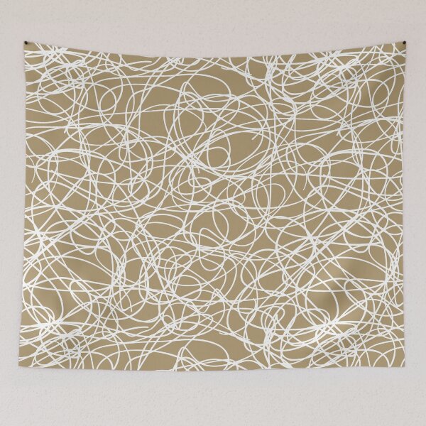 Item preview, Brown and White Scribble Mosaic Pattern Pairs DV 2022 Popular Colour There's No Place Like Home 0318 designed and sold by ColorOfTheYears.