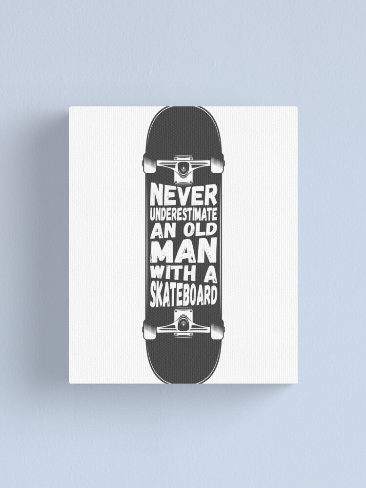 citazione Tela 20x30 cm-SKATEBOARD-Mann-RETRO 