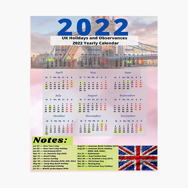 Item preview, 2022 calendars. Uk designed and sold by DesignMod.