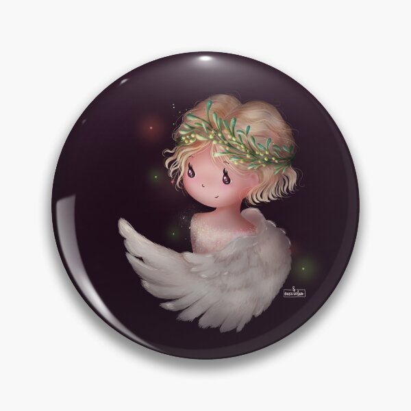 Item preview, Christmas Angels with Winter Plants series - 04 MISTLETOE designed and sold by cisviolin.