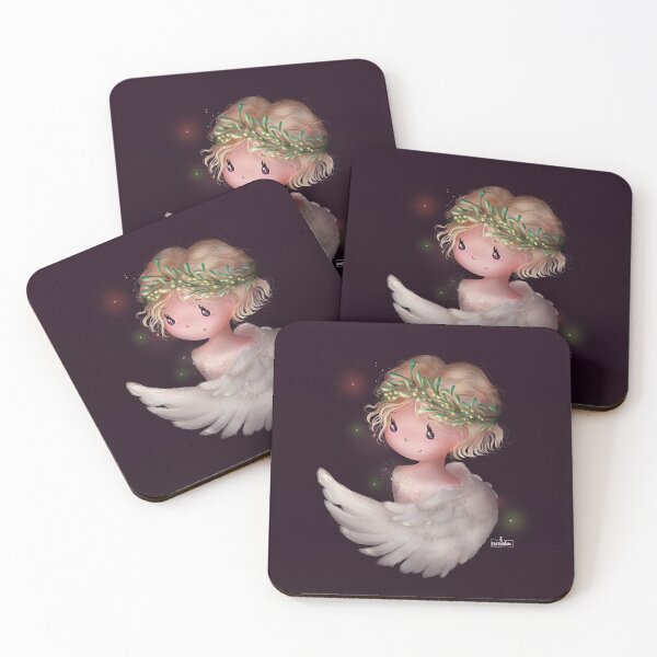Item preview, Christmas Angels with Winter Plants series - 04 MISTLETOE designed and sold by cisviolin.