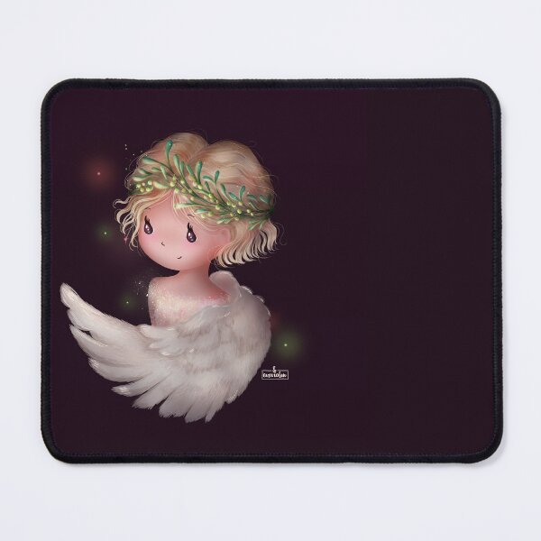 Item preview, Christmas Angels with Winter Plants series - 04 MISTLETOE designed and sold by cisviolin.