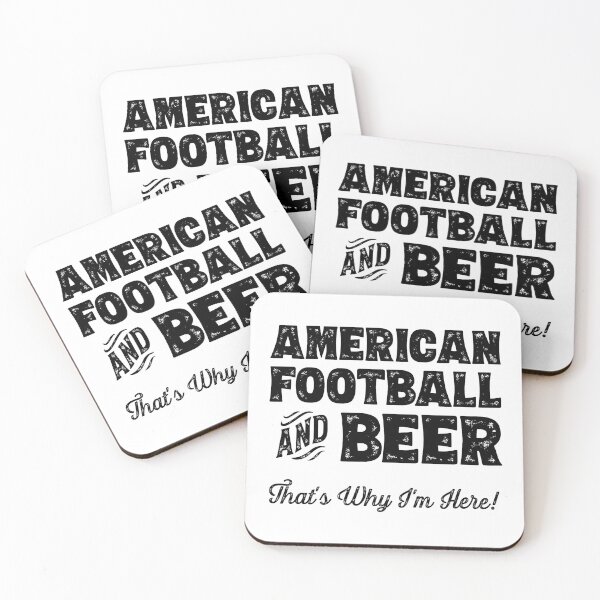 Artikelvorschau, American Football und Bier deshalb bin ich hier! Sportfanprodukt entworfen und verkauft von theodoros20.
