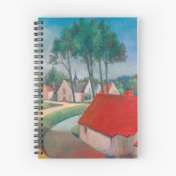 Item preview, View on the Saint Gertrudis church - Vlassenbroek - Belgium - oil painting designed and sold by Stef Ringoot, cartoons and illustrations.