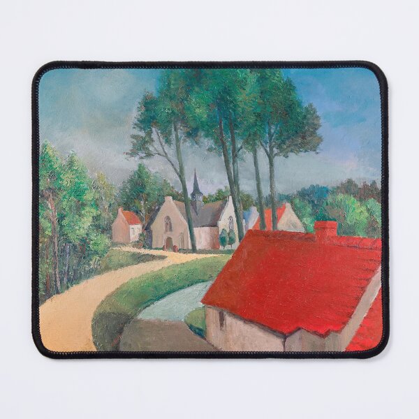 Item preview, View on the Saint Gertrudis church - Vlassenbroek - Belgium - oil painting designed and sold by Stef Ringoot, cartoons and illustrations.