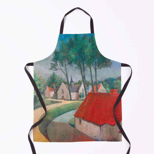 Item preview, View on the Saint Gertrudis church - Vlassenbroek - Belgium - oil painting designed and sold by Stef Ringoot, cartoons and illustrations.