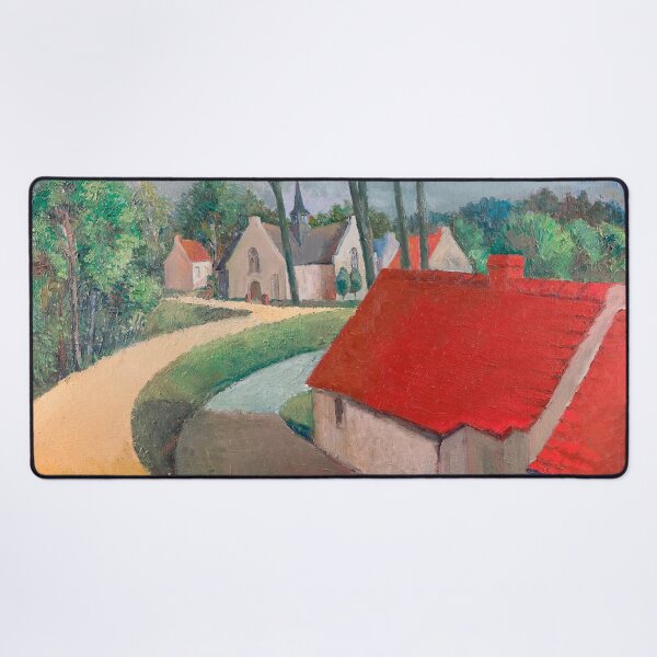 Item preview, View on the Saint Gertrudis church - Vlassenbroek - Belgium - oil painting designed and sold by Stef Ringoot, cartoons and illustrations.