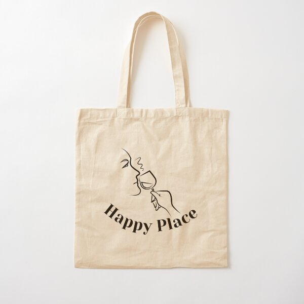 Happy Place Cotton Tote Bag