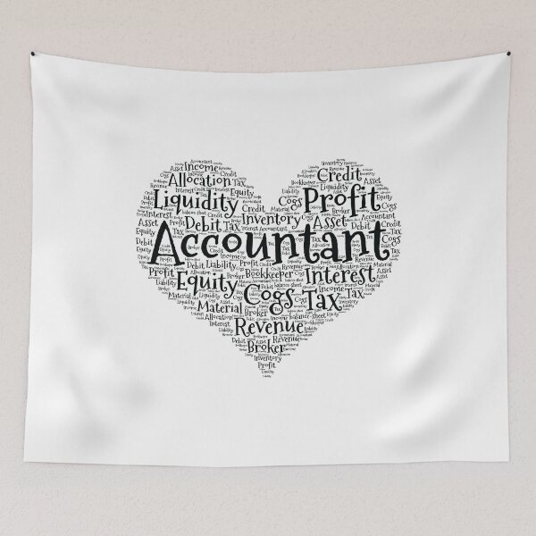 Item preview, Accountant Heart made from words print designed and sold by theodoros20.