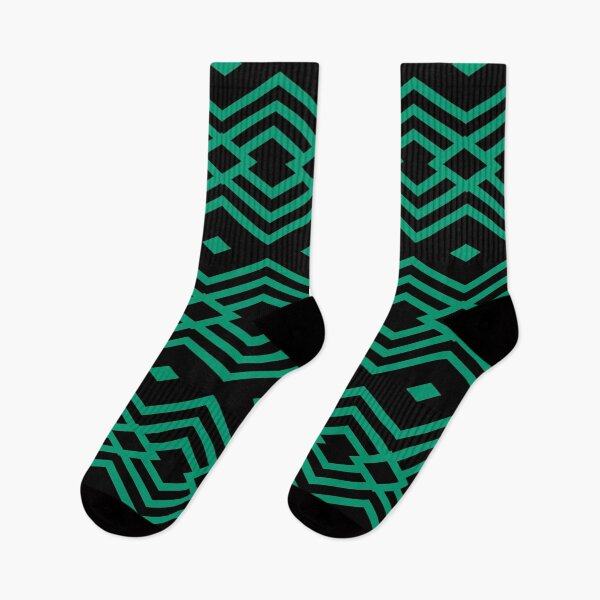 Artikelvorschau, Black and Green Stripe Diamond Pattern Pairs Dunn and Edwards 2022 Trending Color Rain Forest DE5684 entworfen und verkauft von ColorOfTheYears.