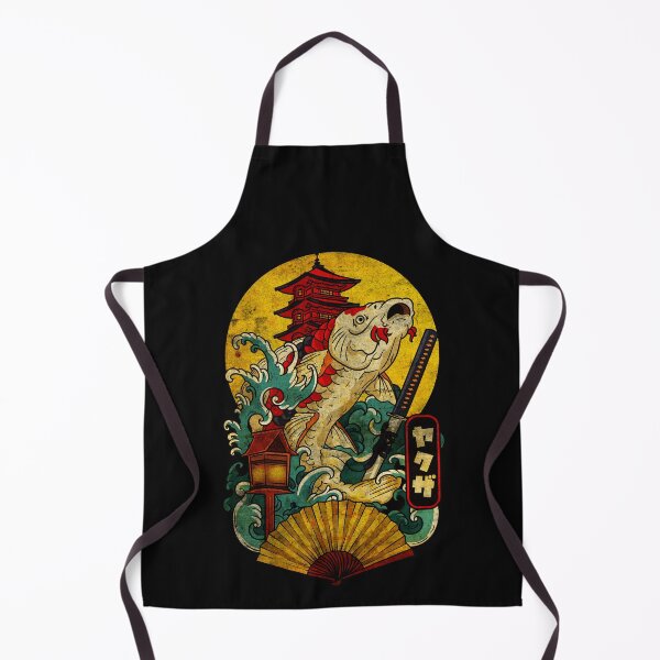Item preview, Distressed Yakuza Japanese Aesthetic Koi Carp with Katana Sword Tattoo designed and sold by Click-Like.