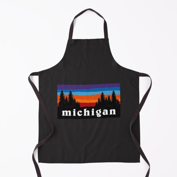 Item preview, Michigan Forest Camping Ski Snowboard Hiking Mountain Great Lakes Sunset Gift Ideas Sticker designed and sold by AndreasRipper.