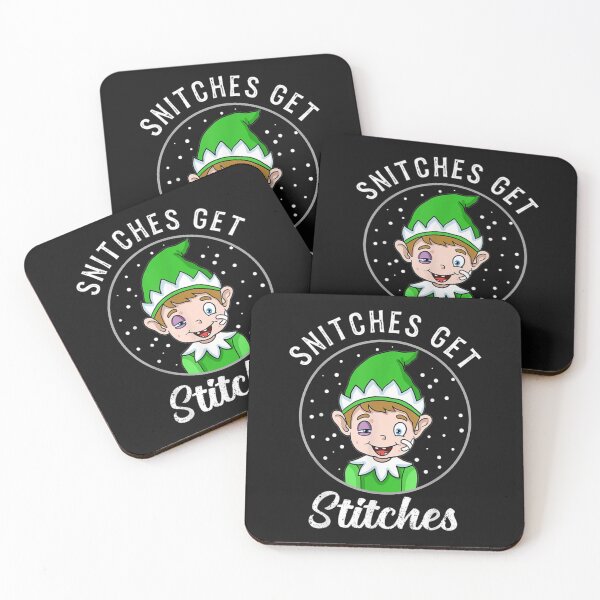 Item preview, Gift snitches get stitches Funny Elf Snitched To Santa Claus Xmas    designed and sold by SWEETSOUTHERNS.