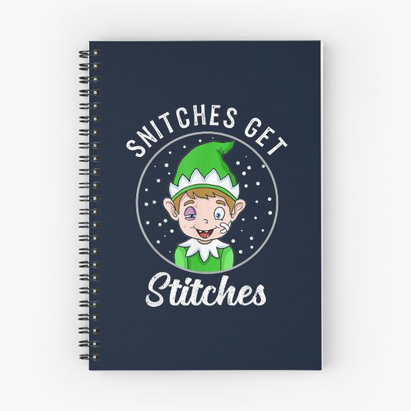 Item preview, Gift snitches get stitches Funny Elf Snitched To Santa Claus Xmas    designed and sold by SWEETSOUTHERNS.