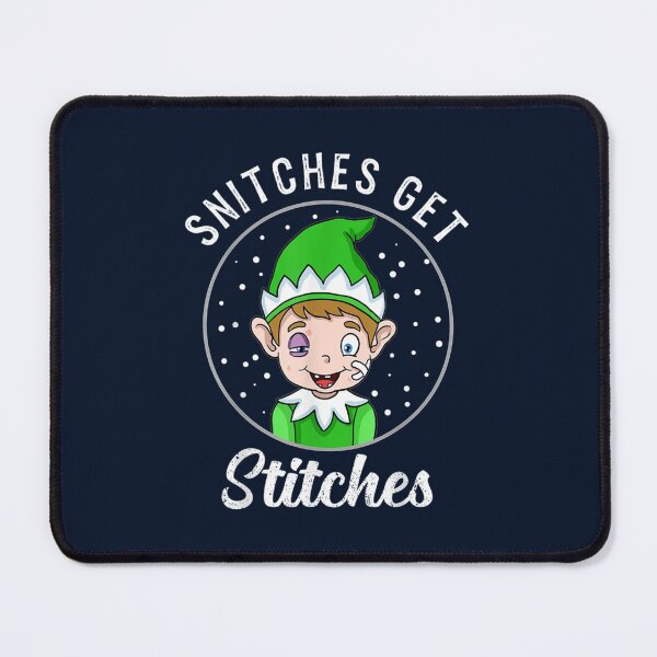 Item preview, Gift snitches get stitches Funny Elf Snitched To Santa Claus Xmas    designed and sold by SWEETSOUTHERNS.