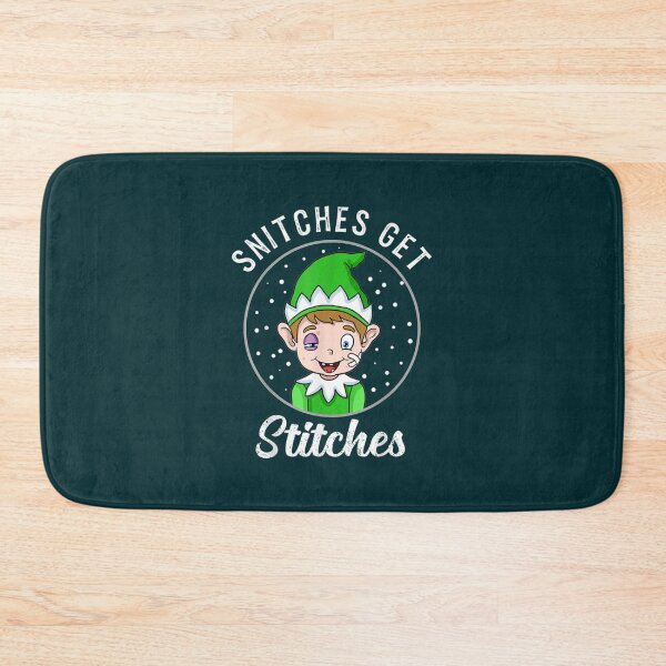 Item preview, Gift snitches get stitches Funny Elf Snitched To Santa Claus Xmas    designed and sold by SWEETSOUTHERNS.