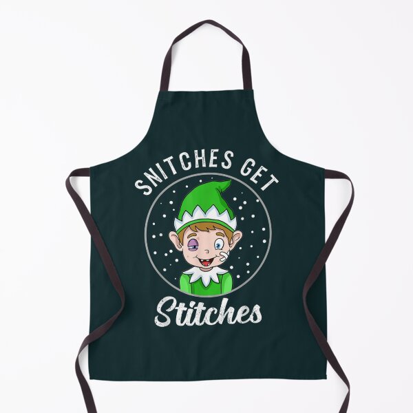 Item preview, Gift snitches get stitches Funny Elf Snitched To Santa Claus Xmas designed and sold by SWEETSOUTHERNS.