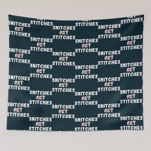 Item preview, Mens BaddGoods Snitches Get Stitches Bold Sarcastic Funny Quote       designed and sold by SWEETSOUTHERNS.