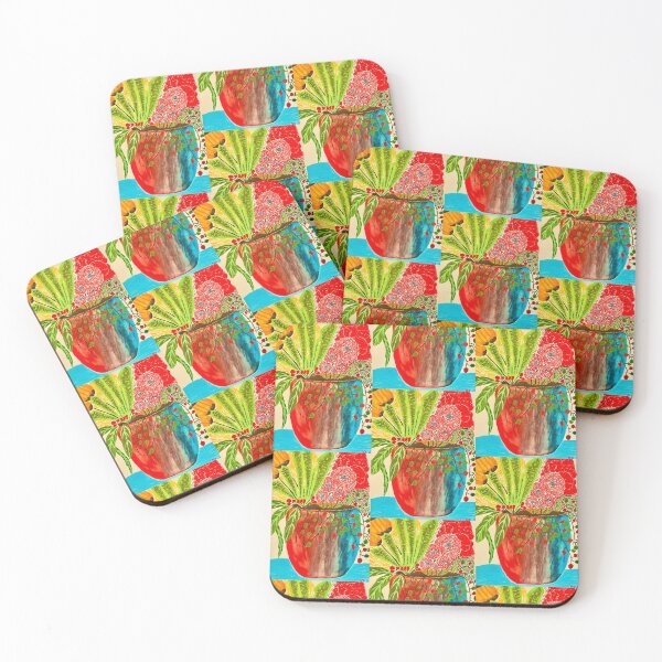 Item preview, Red and Turquoise Planter designed and sold by Watercolorwear.