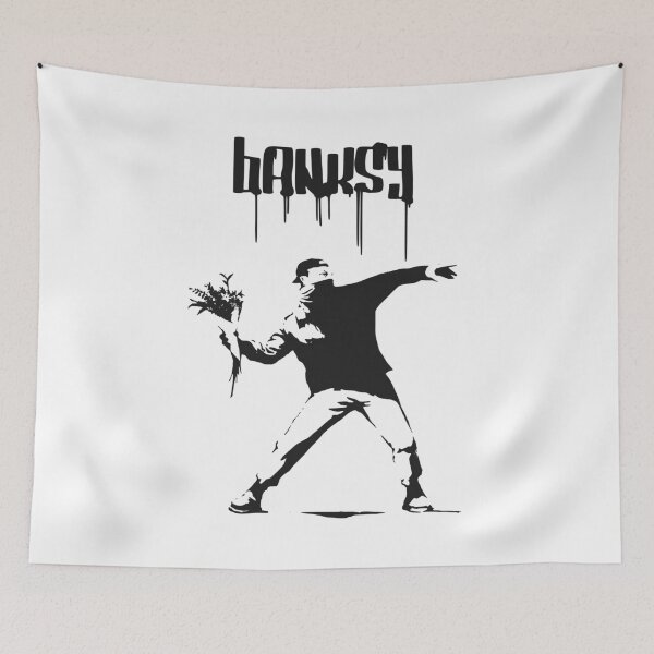 Item preview, Bristol Banksy Flower Thrower Art designed and sold by wow-designs.