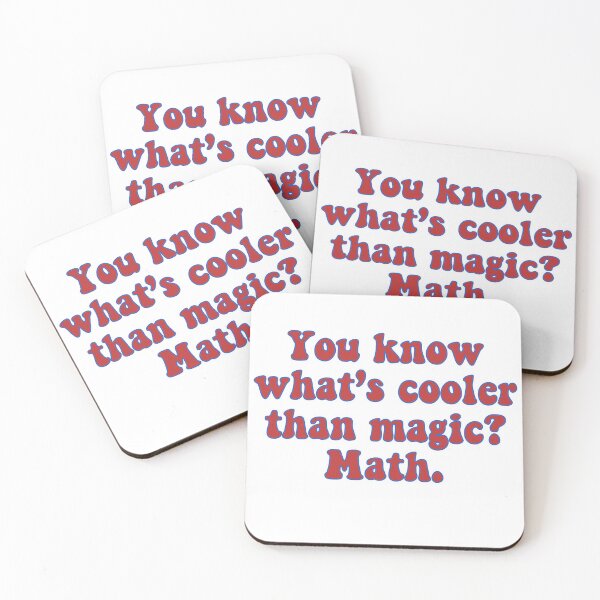 Item preview, You know what's cooler than magic? math quote solid designed and sold by Jaymesarah.