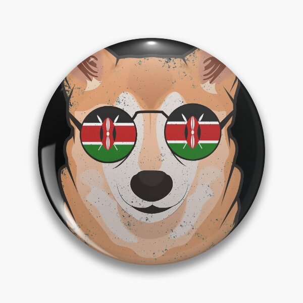 Item preview, Vintage Patriotic Shiba Inu Kenyan Flag designed and sold by feether-store.