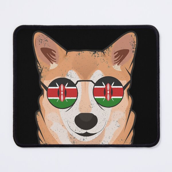 Item preview, Vintage Patriotic Shiba Inu Kenyan Flag designed and sold by feether-store.