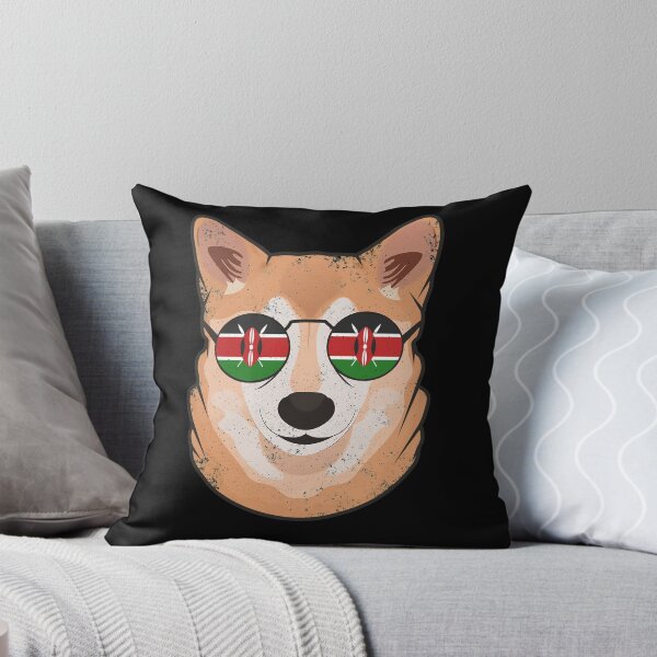 Item preview, Vintage Patriotic Shiba Inu Kenyan Flag designed and sold by feether-store.