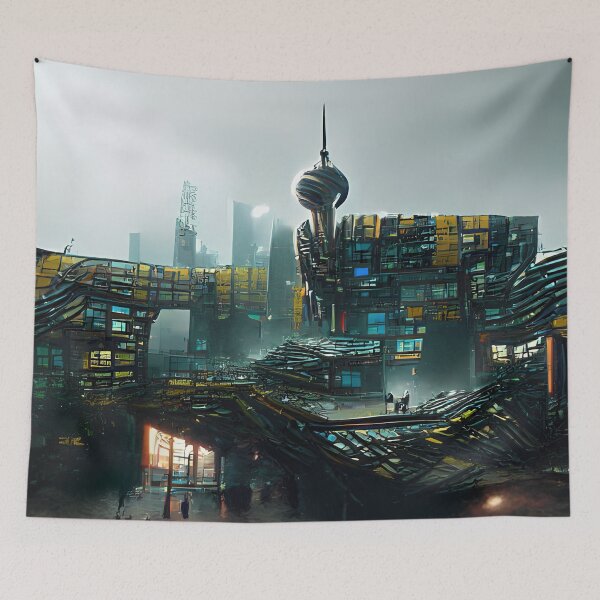 Item preview, Dystopian Architecture in Cyberpunk Style designed and sold by Arkneer.