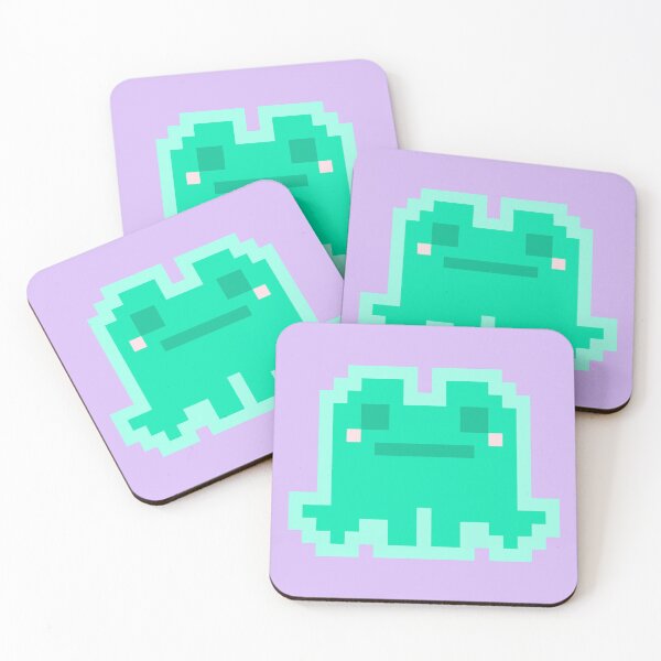 Item preview, Tiny Cyan Pensive Pixel Frog designed and sold by rin3d .